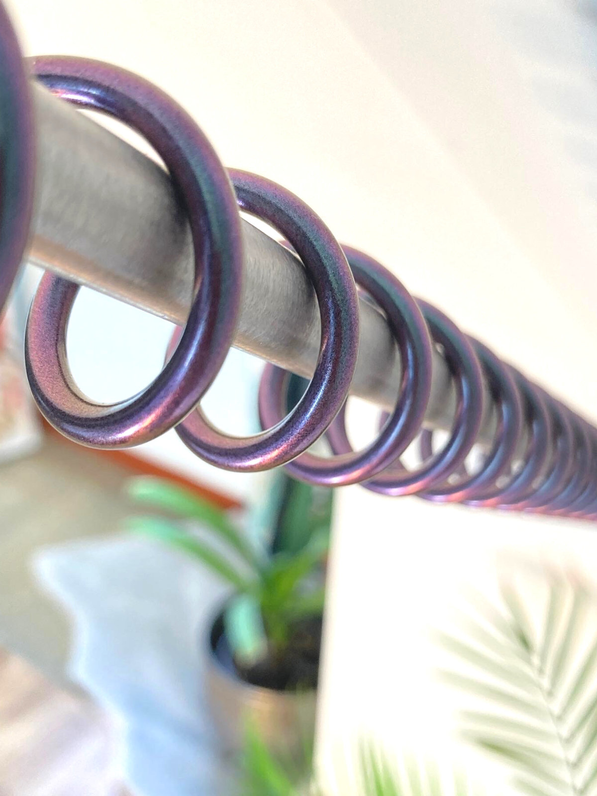 Close-up of Zebedee Any Angle Mermaid top fitted to a sloped ceiling