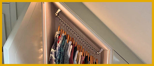 Four Ways to Fit a Zebedee Rail on a Sloped Ceiling.