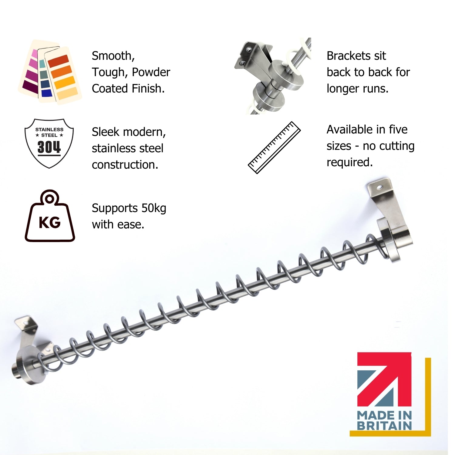 Close up product image of Zebedee Pewter with features listed on a white background