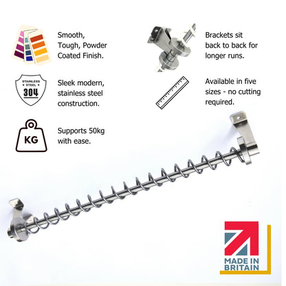 Close up product image of Zebedee Pewter with features listed on a white background