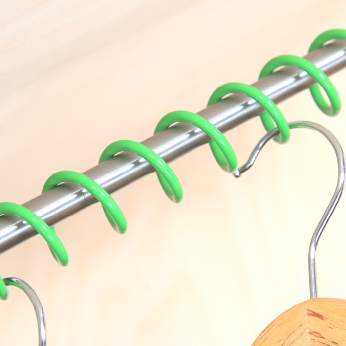 Close up of Zebedee Green Hanging Rail 